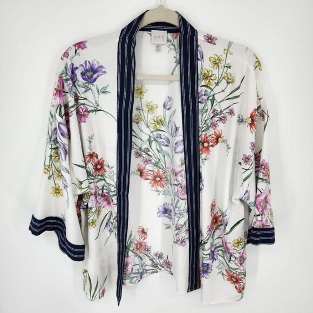 NWT Cupio Floral Kimono Cardigan Size M